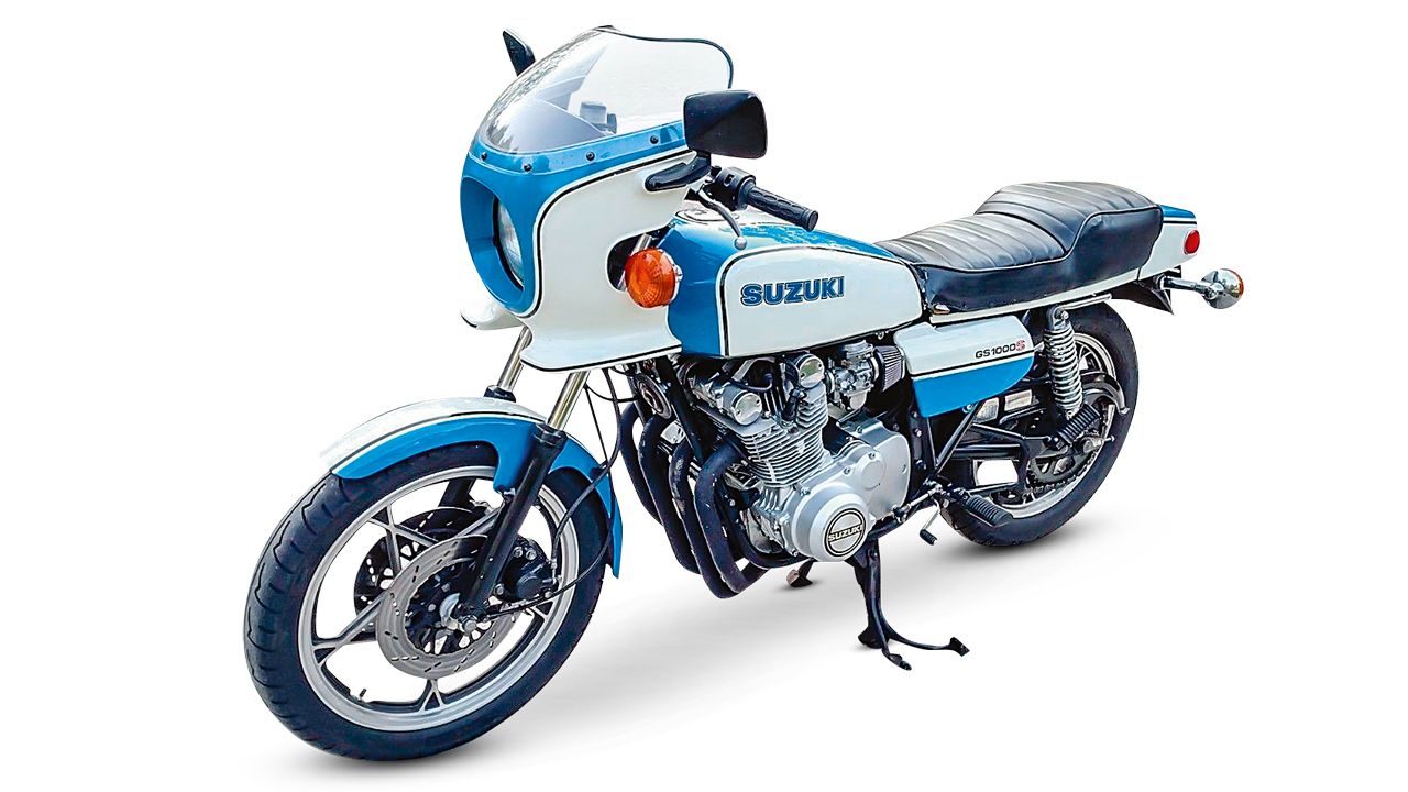Suzuki GS1000S 1979. La marca de Hamamatsu fue la última japonesa que decidió cambiar sus tradicionales deportivas de dos tiempos por las de cuatro. Las primeras fueron la GS 750 y la GS 400, a mediados de los 70, pero la 1000S de 1979 fue la más excitant