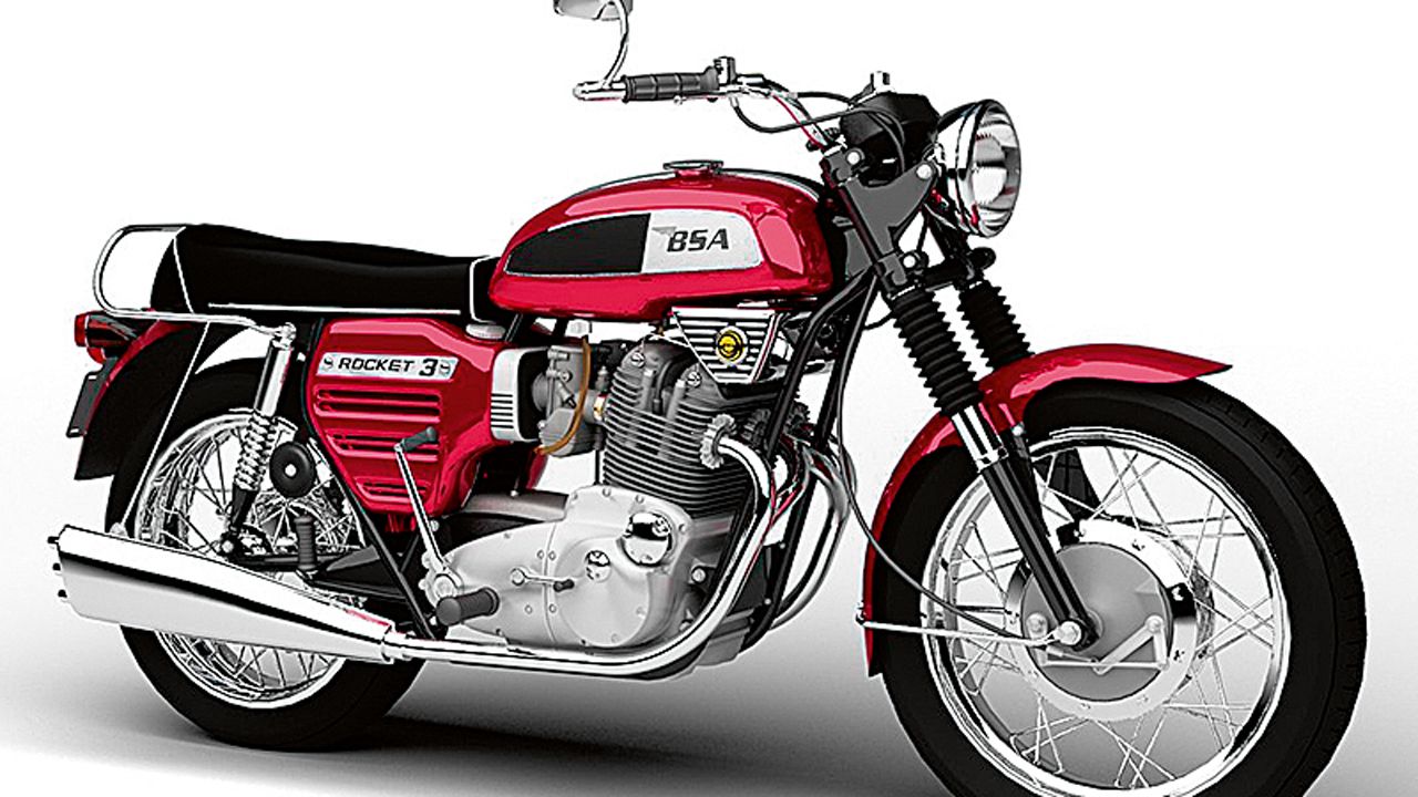 BSA Rocket 3 1971. La británica recurría a un motor tricilíndrico, desarrollo en colaboración con la marca también británica Triumph.