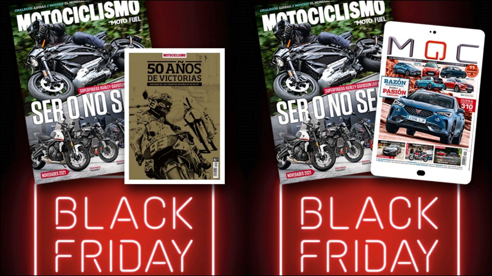 Dos ofertas especiales de Black Friday en Motociclismo, elige la que más te guste
