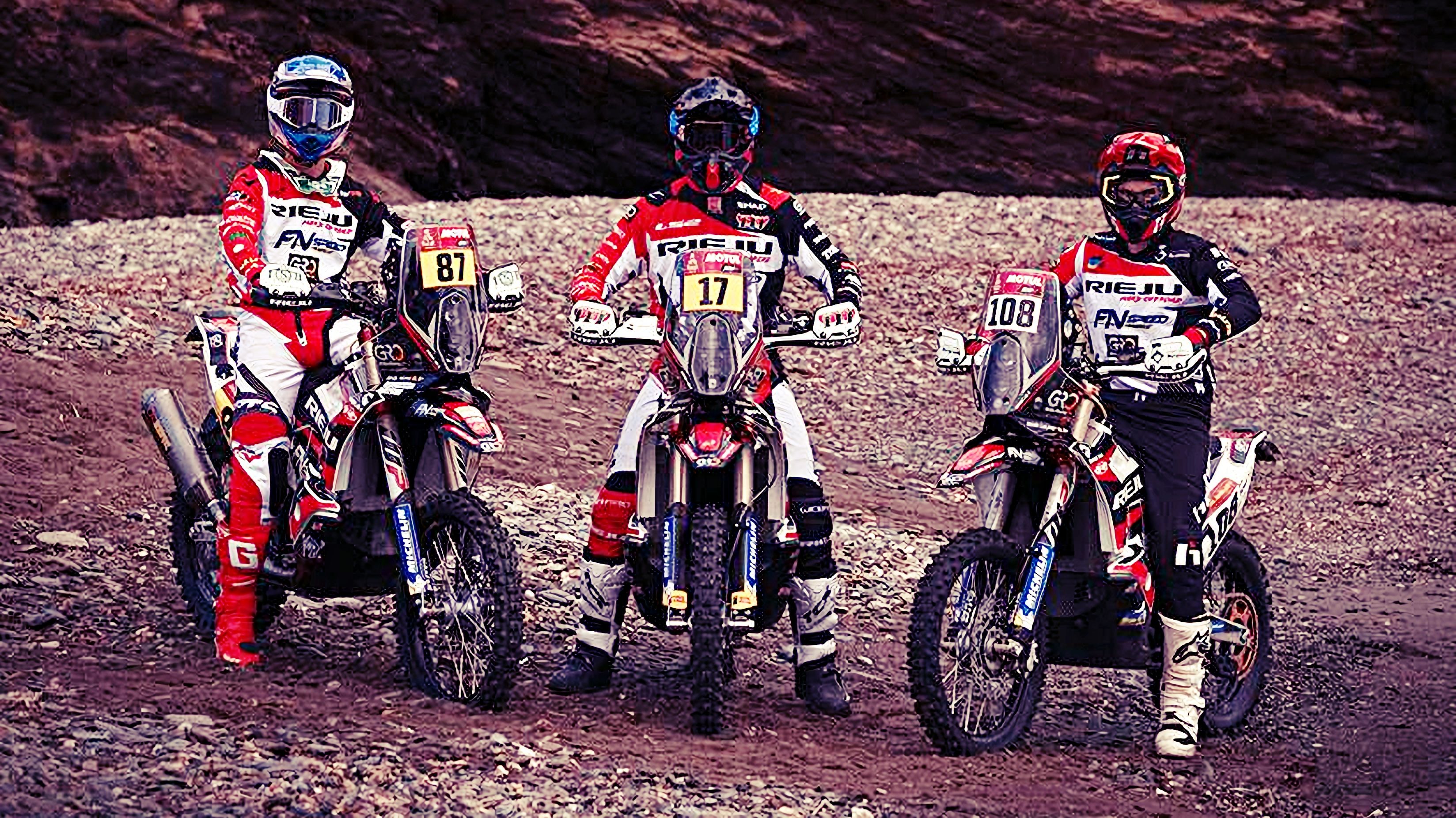 Oriol Mena, Joan Pedrero y Marc Calmet formarán el Rieju Team en el Dakar 2021