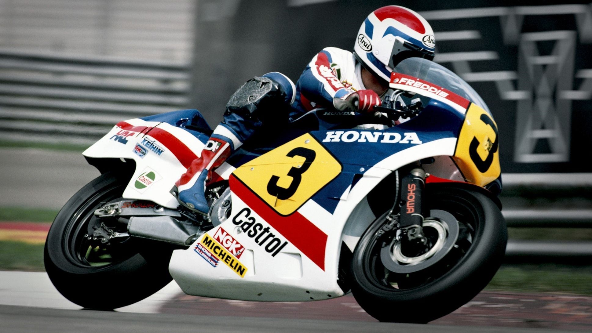 Freddie Spencer conquistó dos títulos de 500 cc. Fuente: Gold & Goose