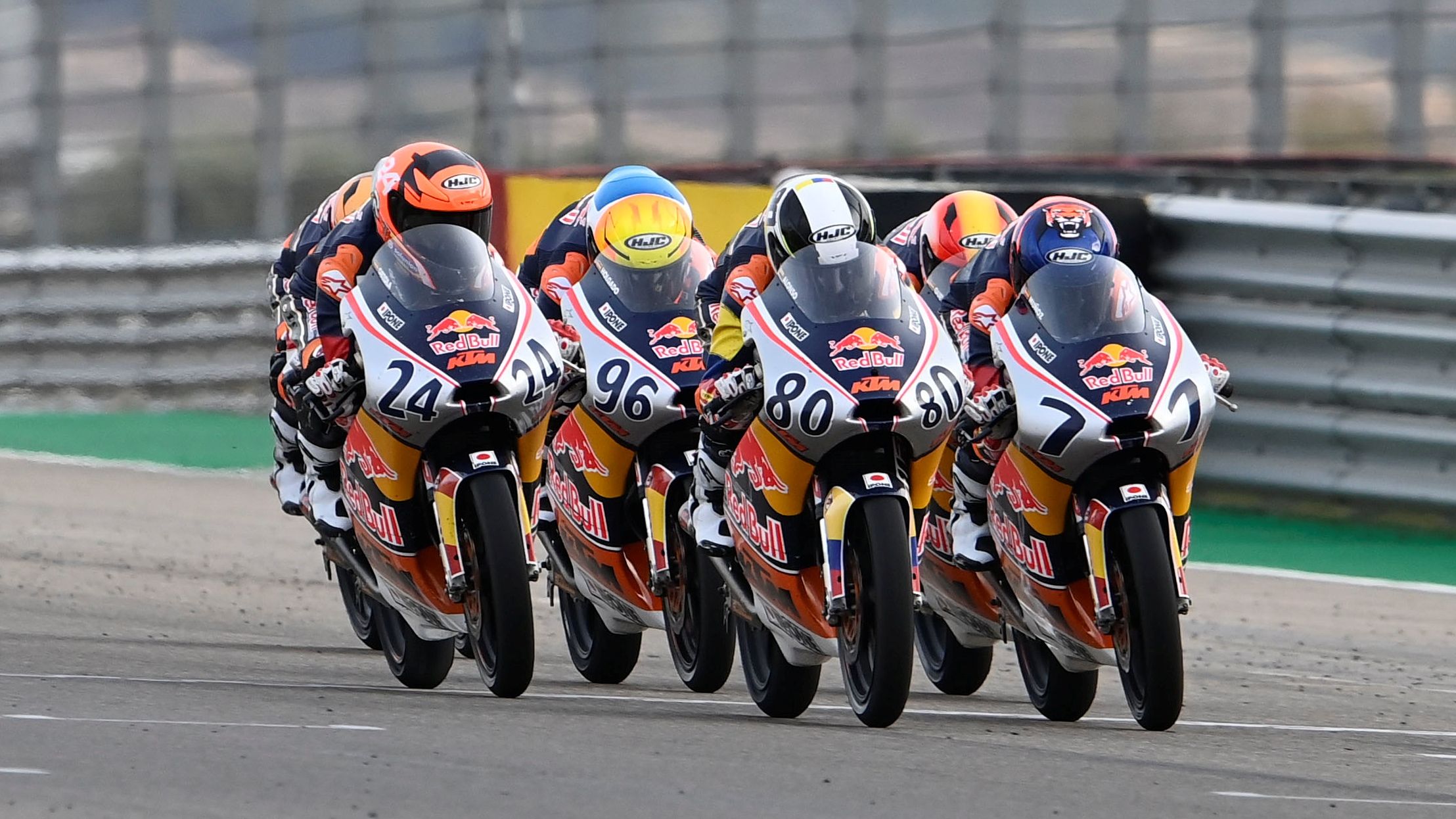 Iván Ortolá (24), Daniel Holgado (96), David Alonso (80) y Dani Muñoz (7) repetirá en la MotoGP Rookies Cup en 2021