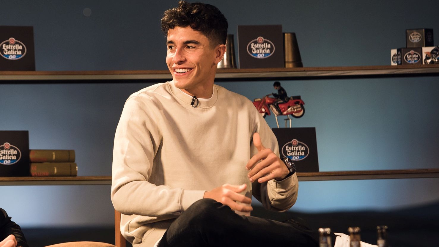 Marc Márquez en la entrevista con Estrella Galicia