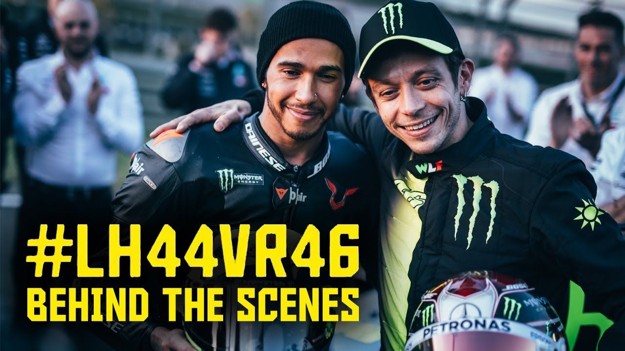 Lewis Hamilton y Valentino Rossi, el intercambio visto desde dentro
