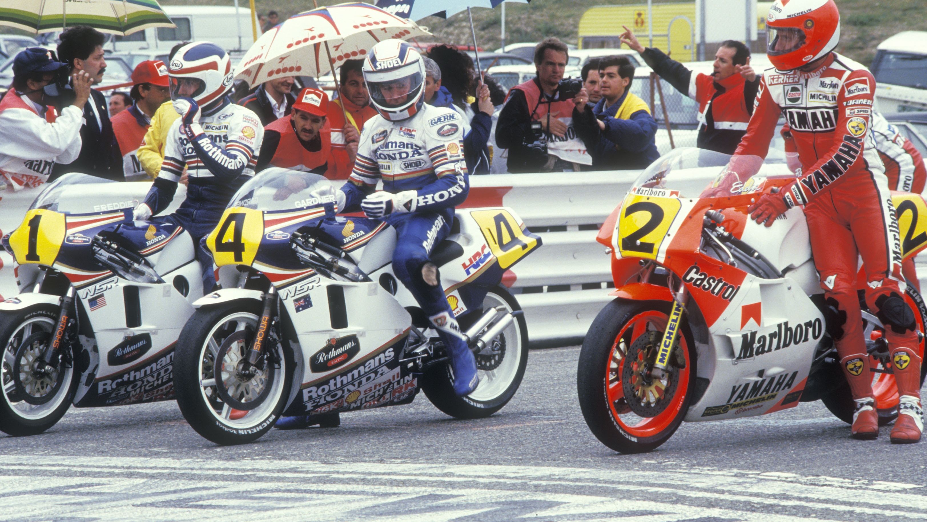 Freddie Spencer, Wayne Gardner y Eddie Lawson, rivalidad en estado puro