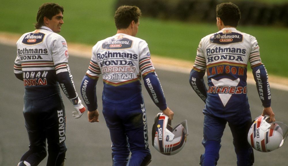 Mick Doohan, Wayne Gardner y Eddie Lawson Mick Doohan, Wayne Gardner y Eddie Lawson