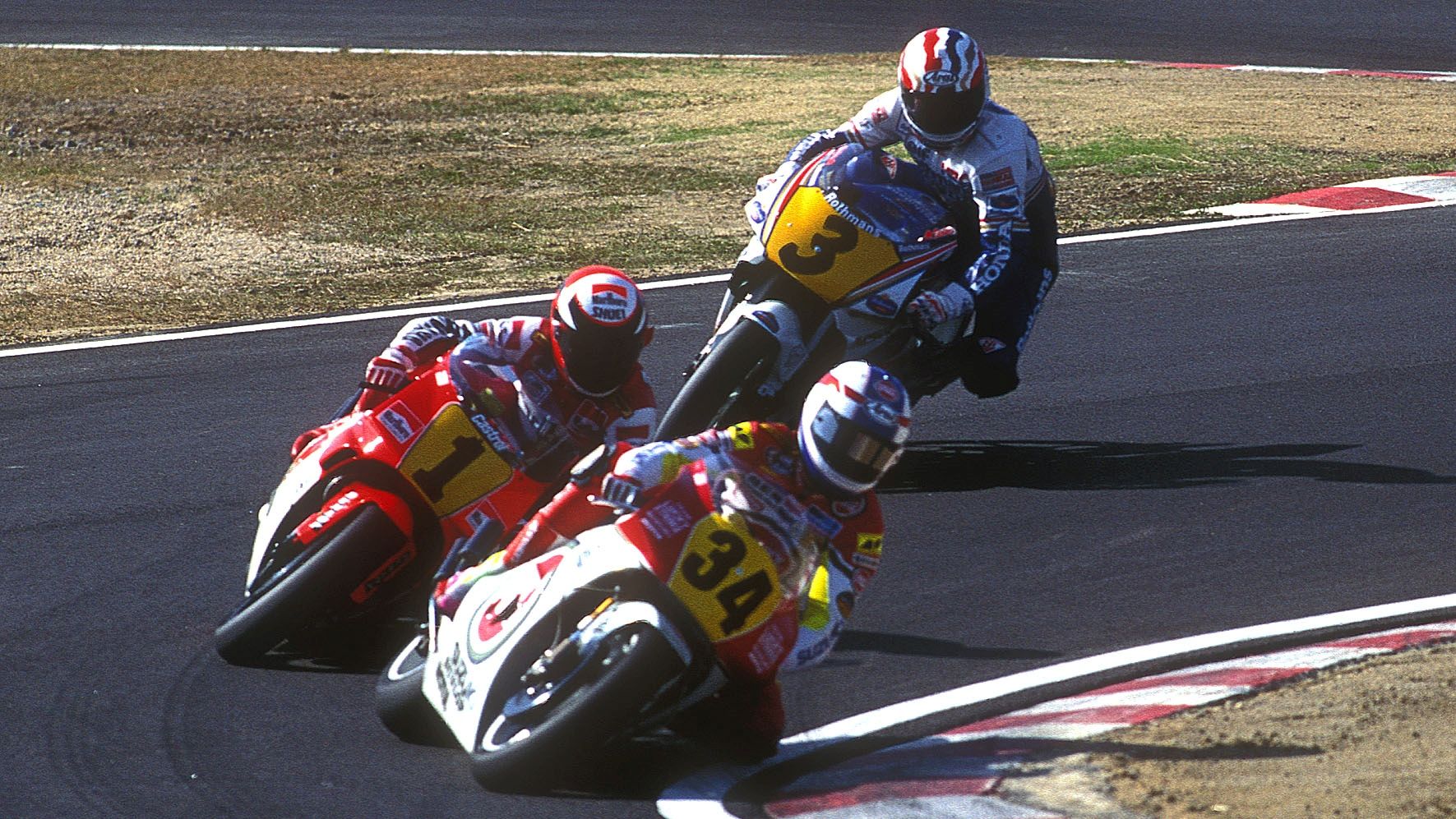 Kevin Schwantz, Wayne Rainey y Mick Doohan