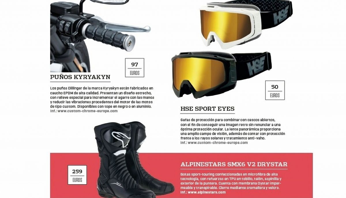 Puños Kyryakyn, gafas HSE Sport Eyes y botas Alpinestars SMX6 V2 Drystar Puños Kyryakyn, gafas HSE Sport Eyes y botas Alpinestars SMX6 V2 Drystar