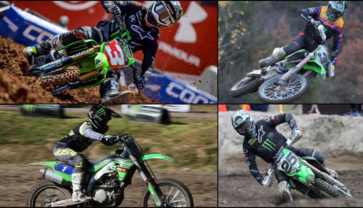 Eli Tomac, Romain Febvre, Courtney Duncan y Clement Desalle han dado alegrías a Kawasaki en el offroad en 2020