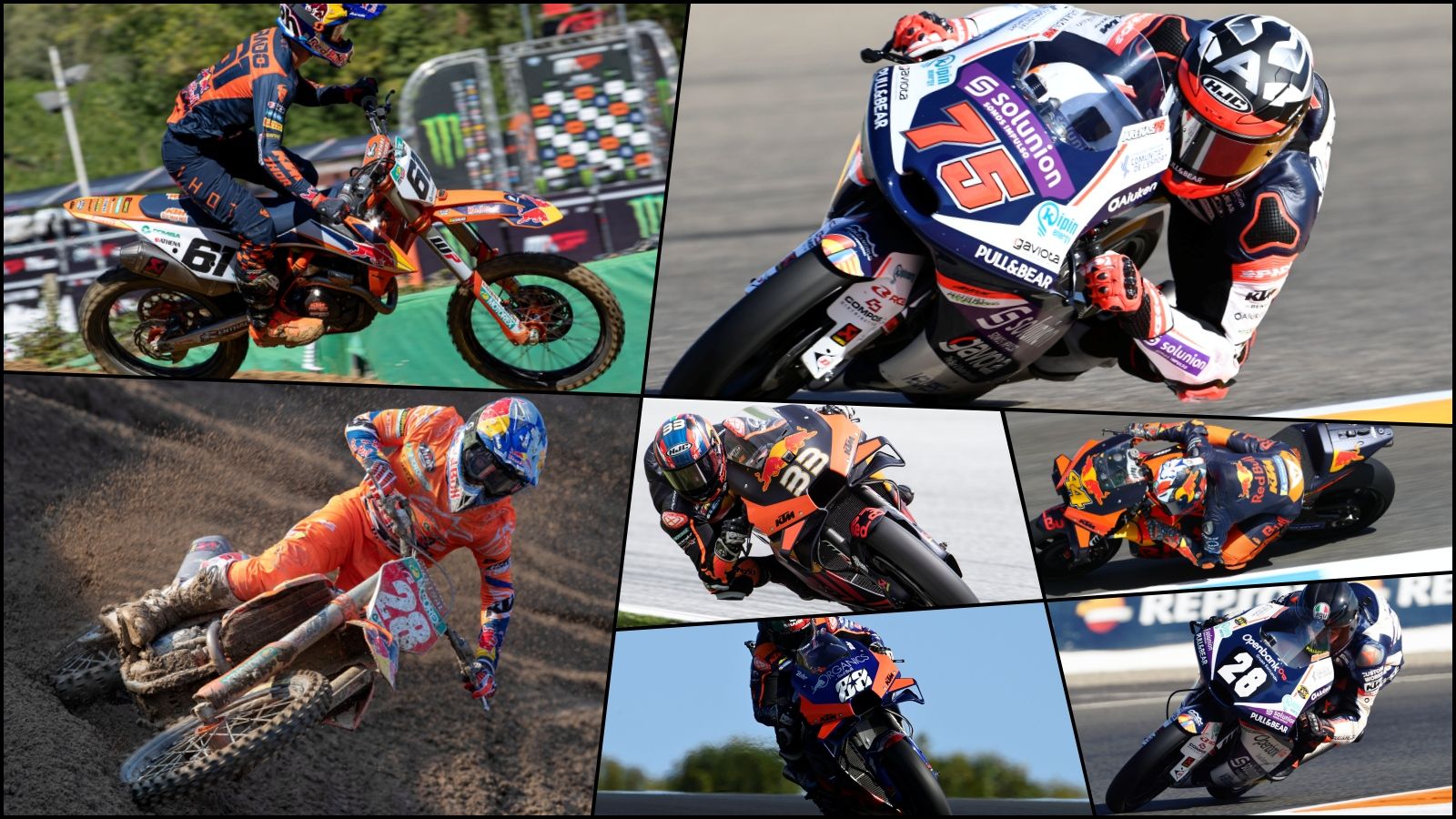 Jorge Prado, Albert Arenas, Tom Vialle, Brad Binder, Pol Espargaró, Miguel Oliveira e Izan Guevara han dado alegrías a KTM en este 2020