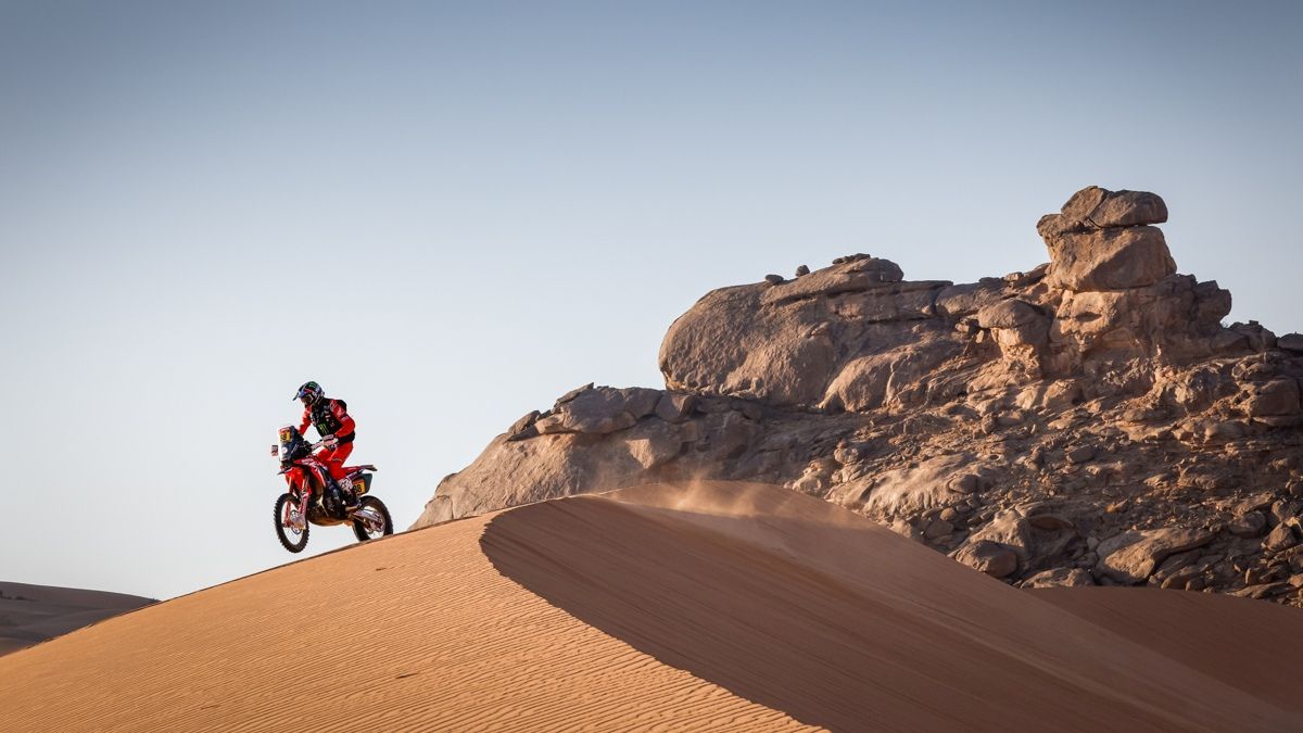 Joan Barreda durante la Etapa 2 del Dakar 2021