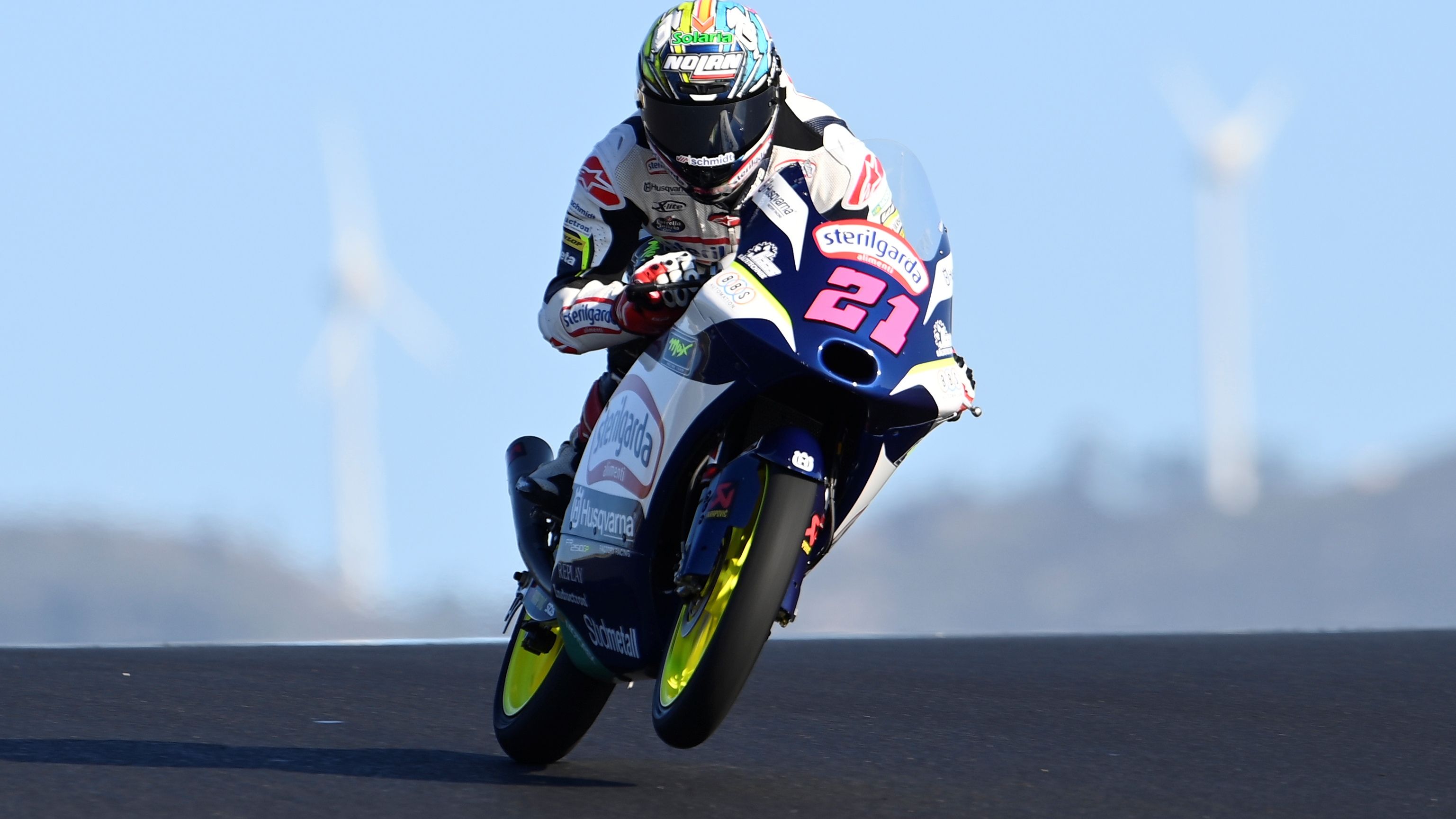 Alonso López en Portimao 2020 con la Husqvarna del Sterilgard Max Racing Team