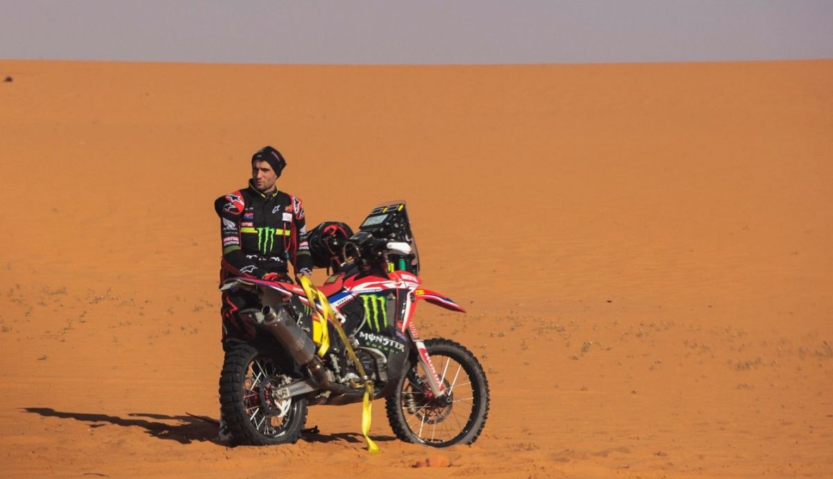 Kevin Benavides vio cómo su Honda se rompía en el Dakar 2020 Kevin Benavides vio cómo su Honda se rompía en el Dakar 2020