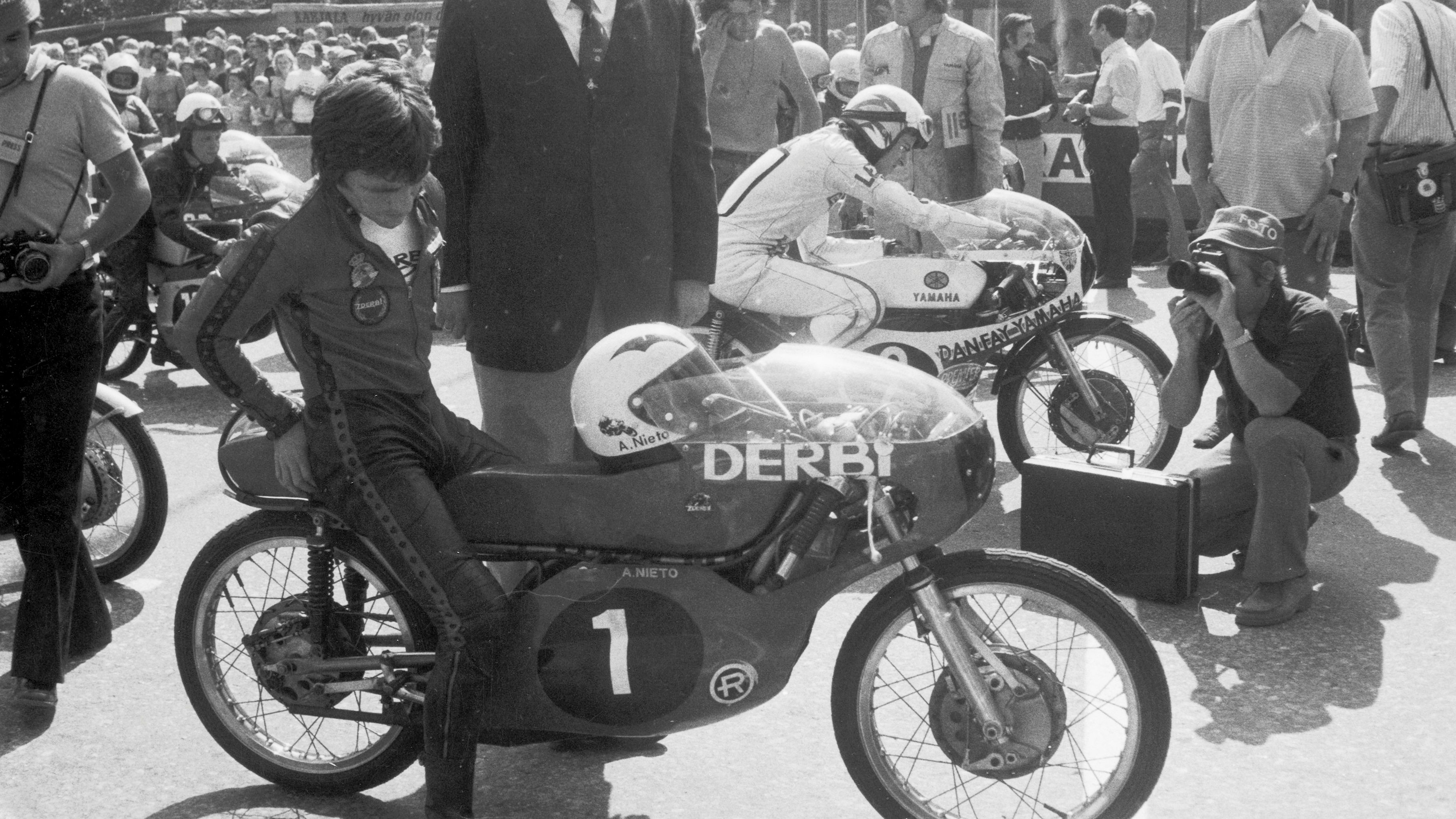 Ángel Nieto en el GP de Finlandia de 1972