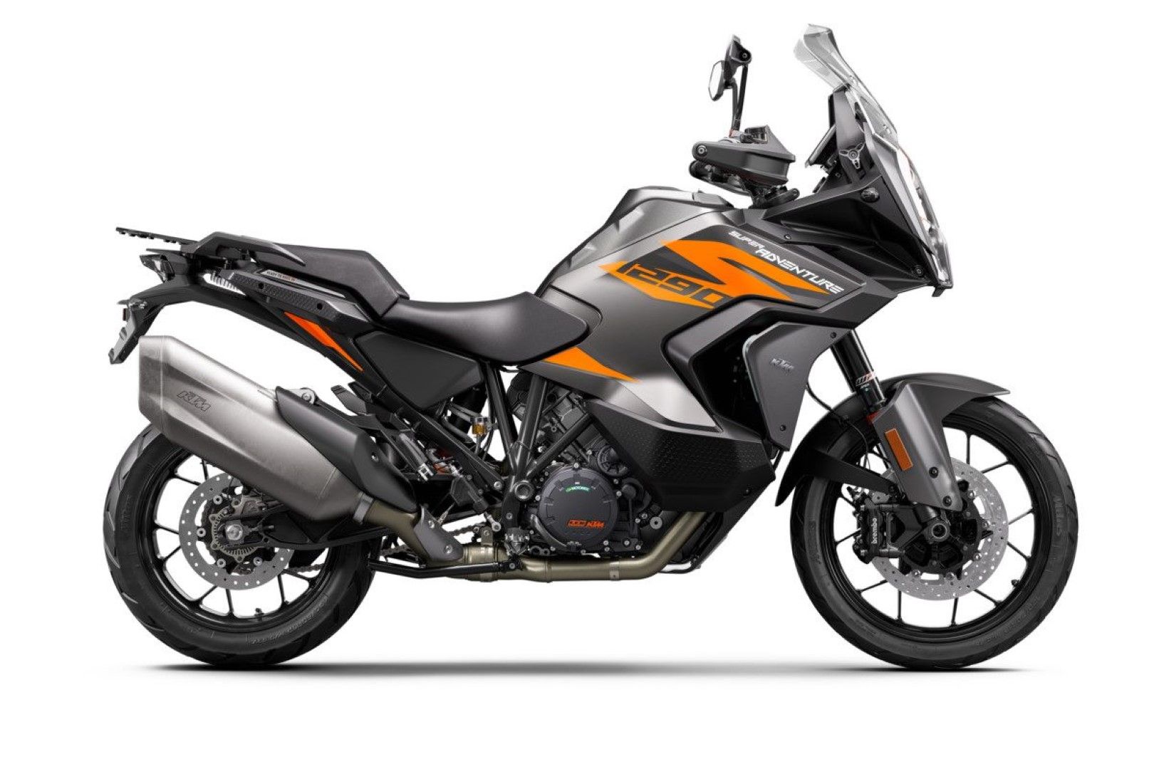 KTM 1290 SUPER ADVENTURE S  Estudio perfil derecho gris
