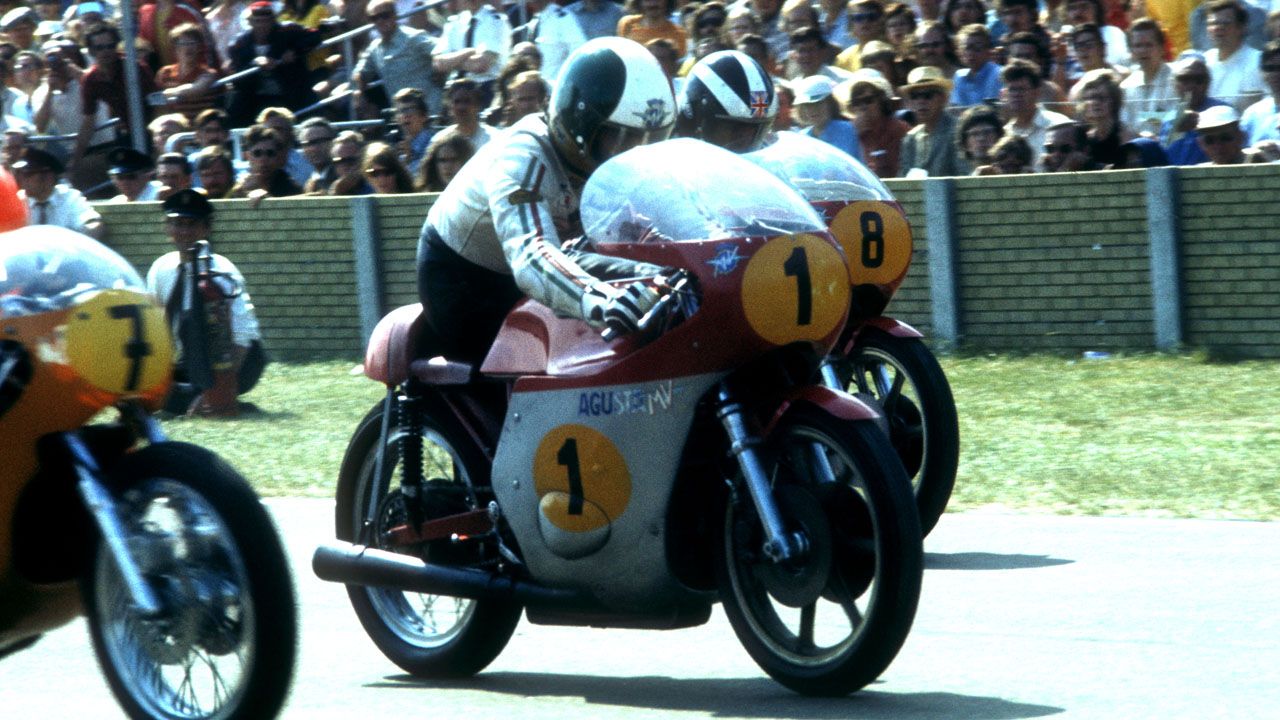 MV Agusta ganó ininterrumpidamente el Mundial de 500 cc entre 1958 y 1974.