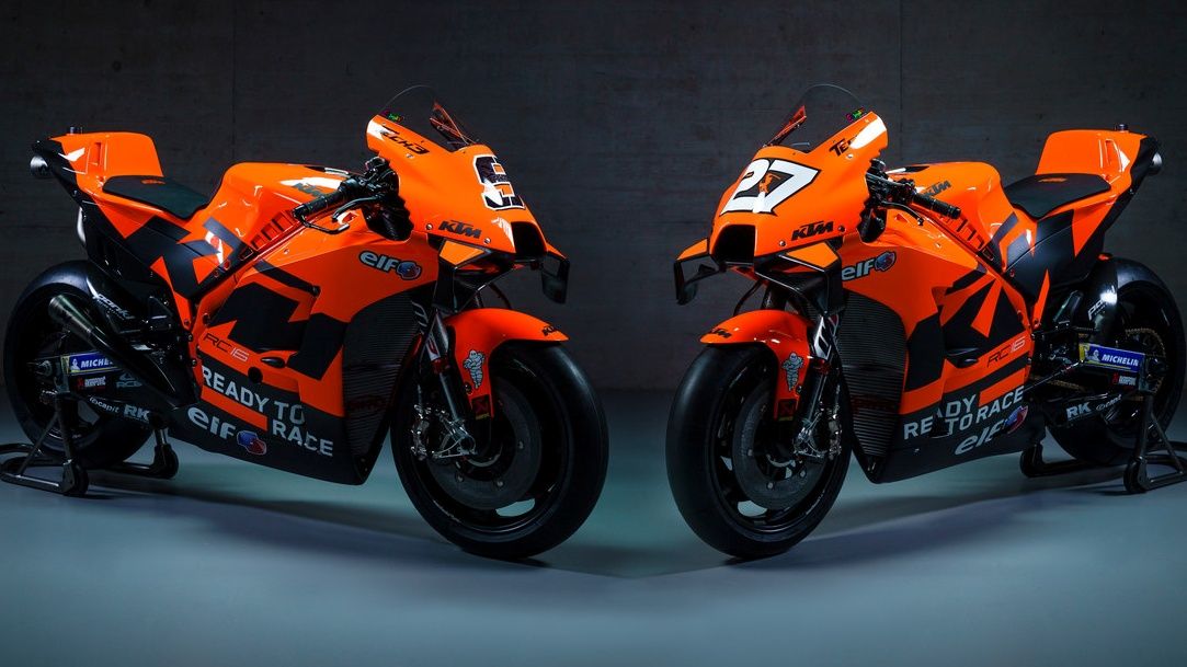 Las KTM RC16 de Danilo Petrucci e Iker Lecuona para MotoGP 2021 en el Tech3 KTM Factory Racing