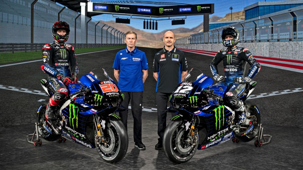 Fabio Quartararo y Maverick VIñales han presentado la Yamaha YZR M1 para MotoGP 2021