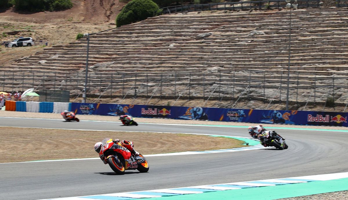 Marc Márquez durante el GP de España de 2020 Marc Márquez durante el GP de España de 2020