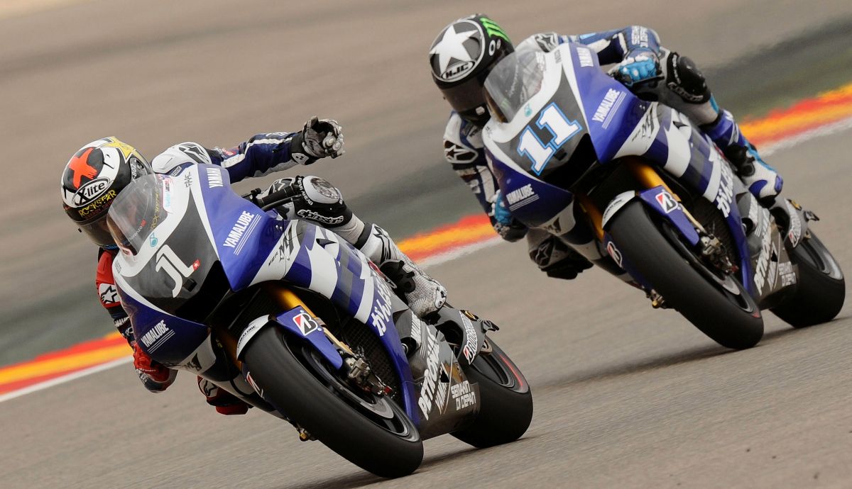 Jorge Lorenzo y Ben Spies fueron compañeros dos años en Yamaha Jorge Lorenzo y Ben Spies fueron compañeros dos años en Yamaha