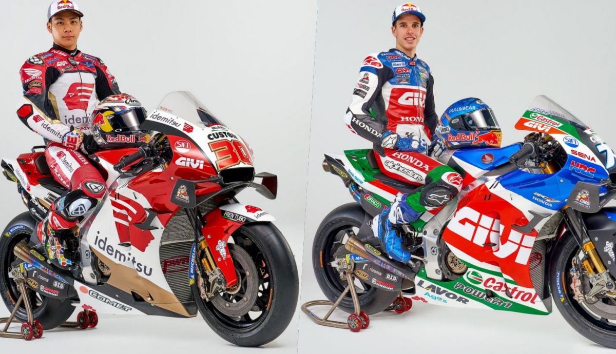 Takaaki Nakagami y Álex Márquez con las Honda RC213V del LCR para MotoGP 2021 Takaaki Nakagami y Álex Márquez con las Honda RC213V del LCR para MotoGP 2021