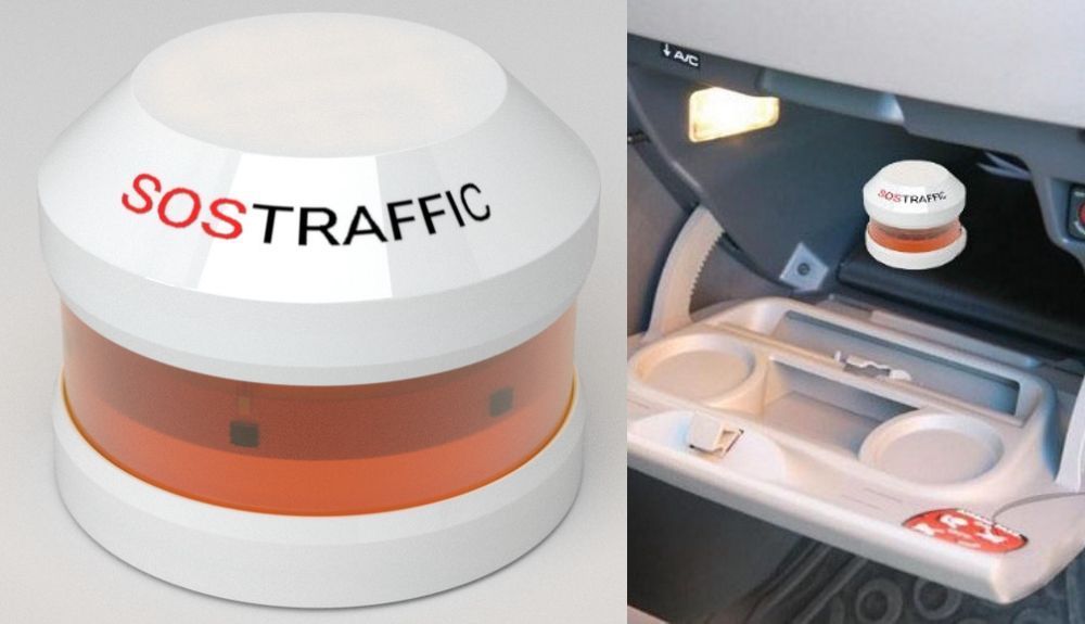 La baliza Sostraffic, la nueva luz V-16 apta para moto que sustituirá a los actuales triángulos de emergencia