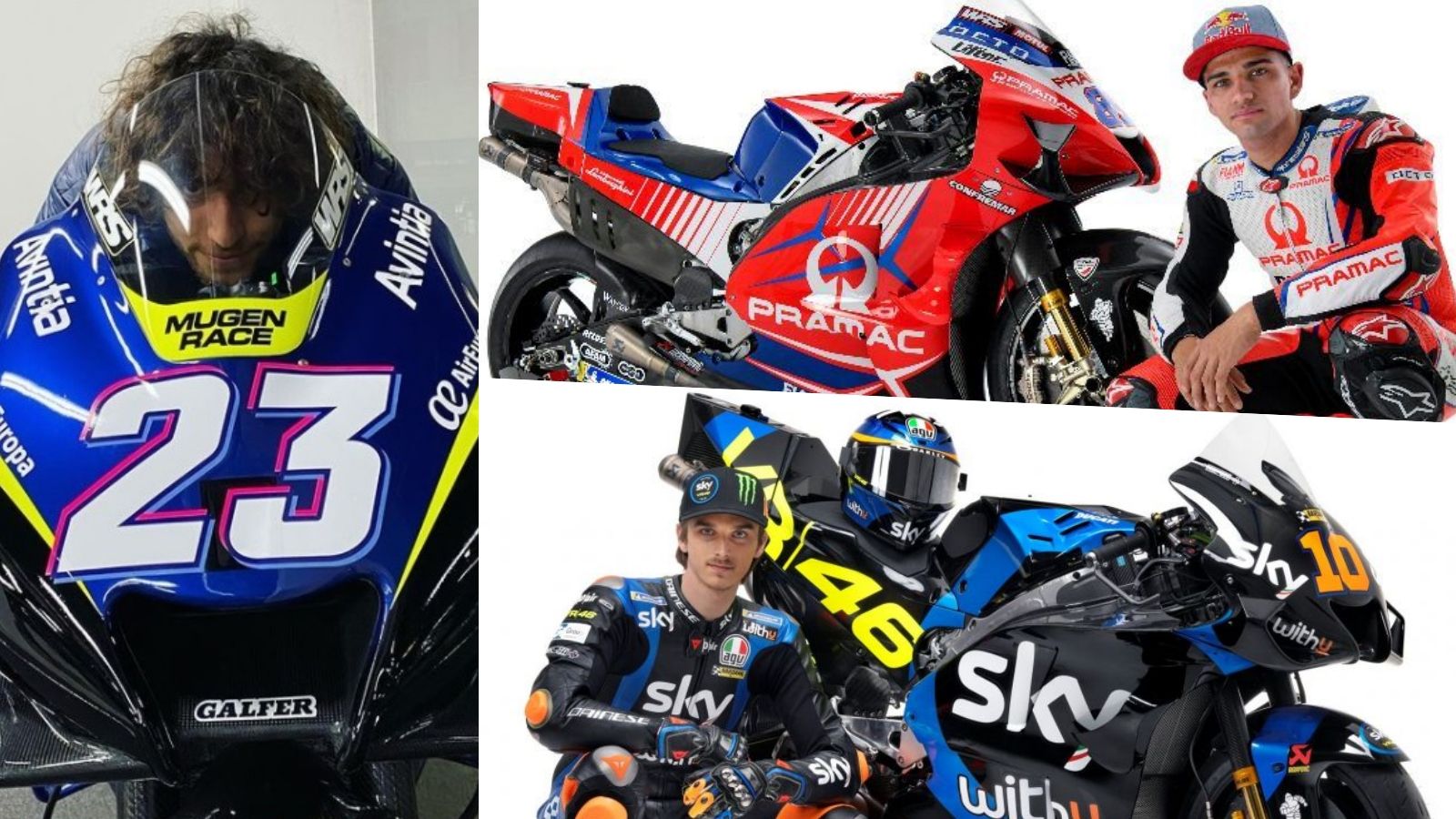 Enea Bastianini, Jorge Martín y Luca Marini son los tres recién llegados a MotoGP