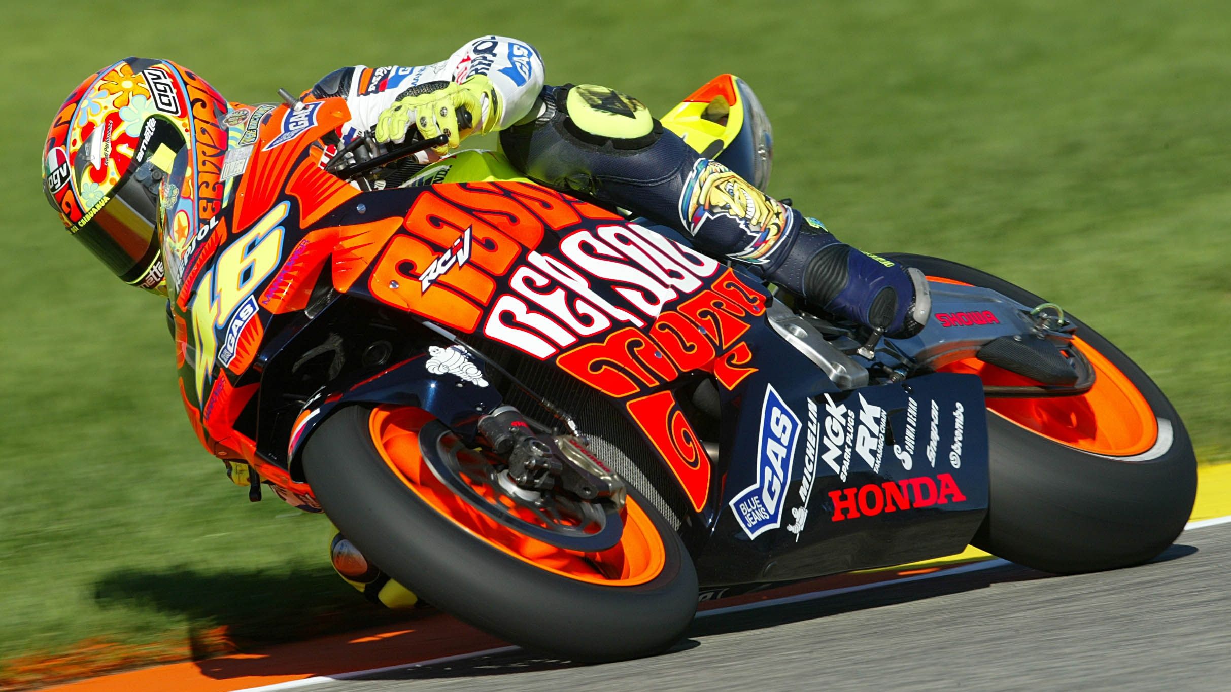 Valentino Rossi en Valencia 2003