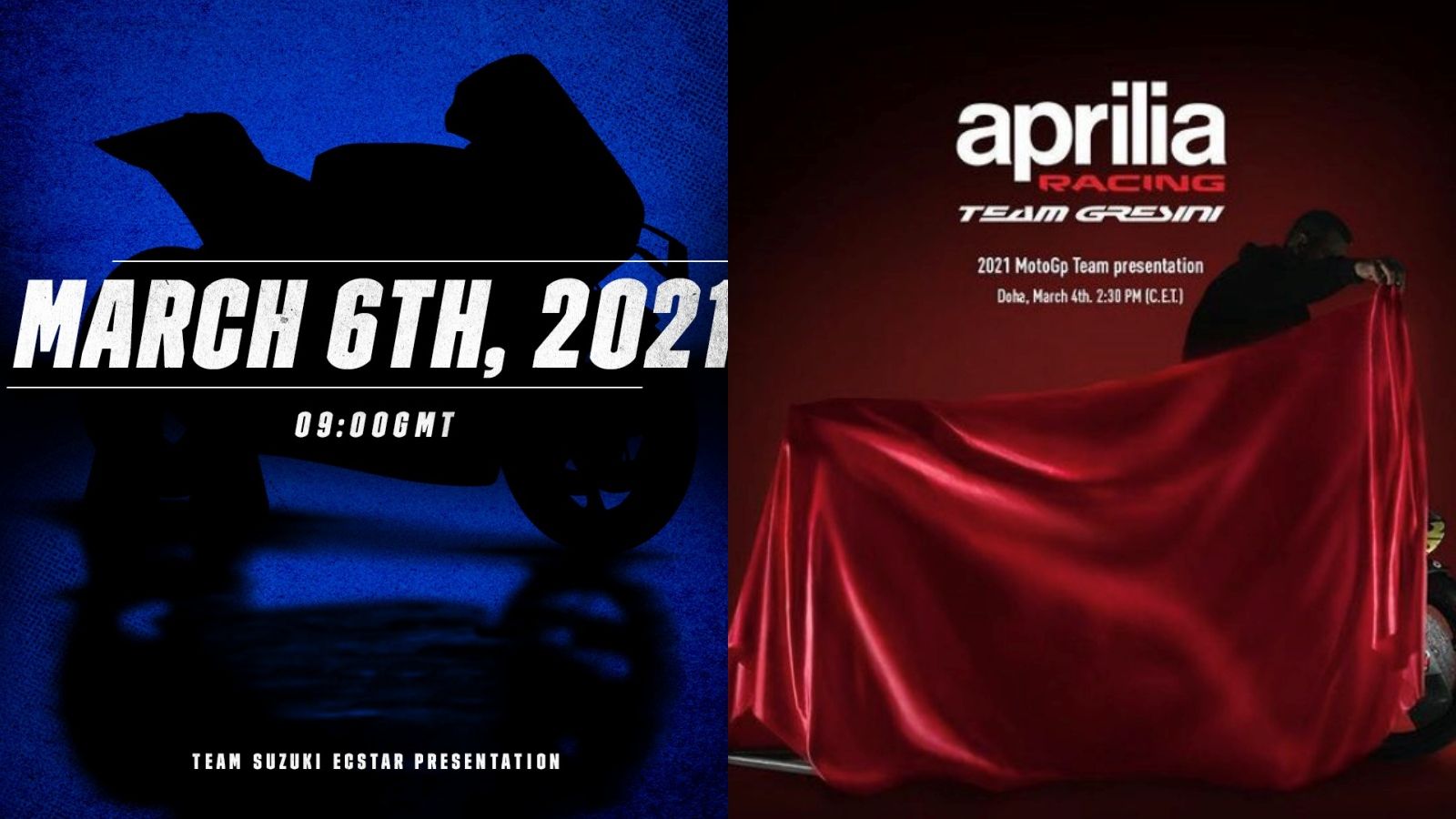 Suzuki y Aprilia son las últimas marcas en hacer sus presentaciones para MotoGP 2021