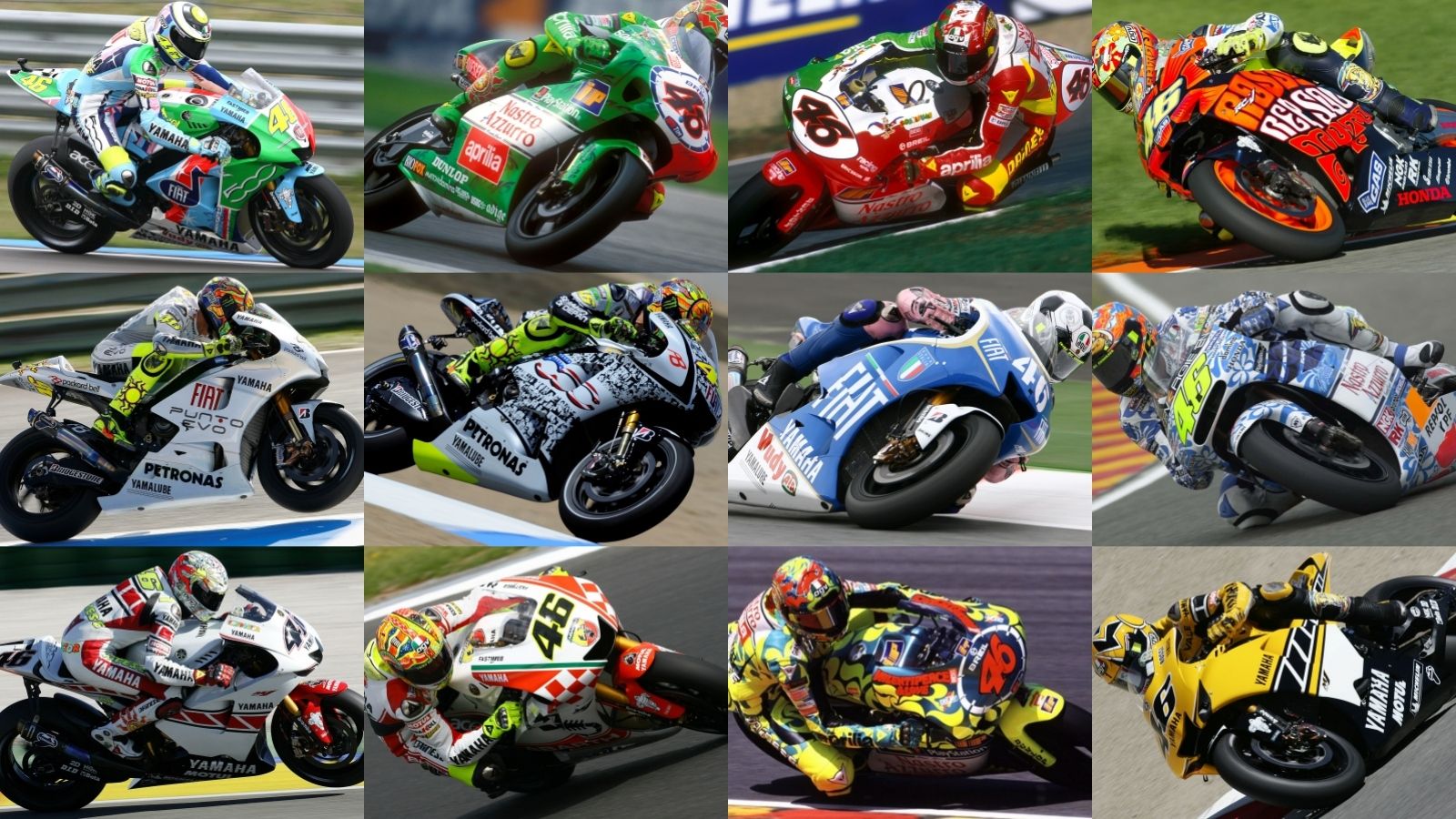 Todas las decoraciones especiales de Valentino Rossi en el Mundial de MotoGP