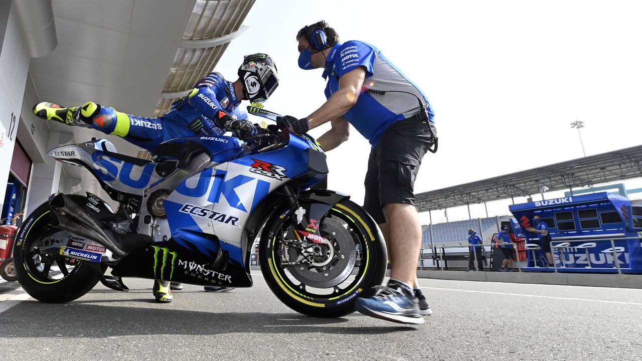 Joan Mir ya ha estrenado el motor 2022 de Suzuki.