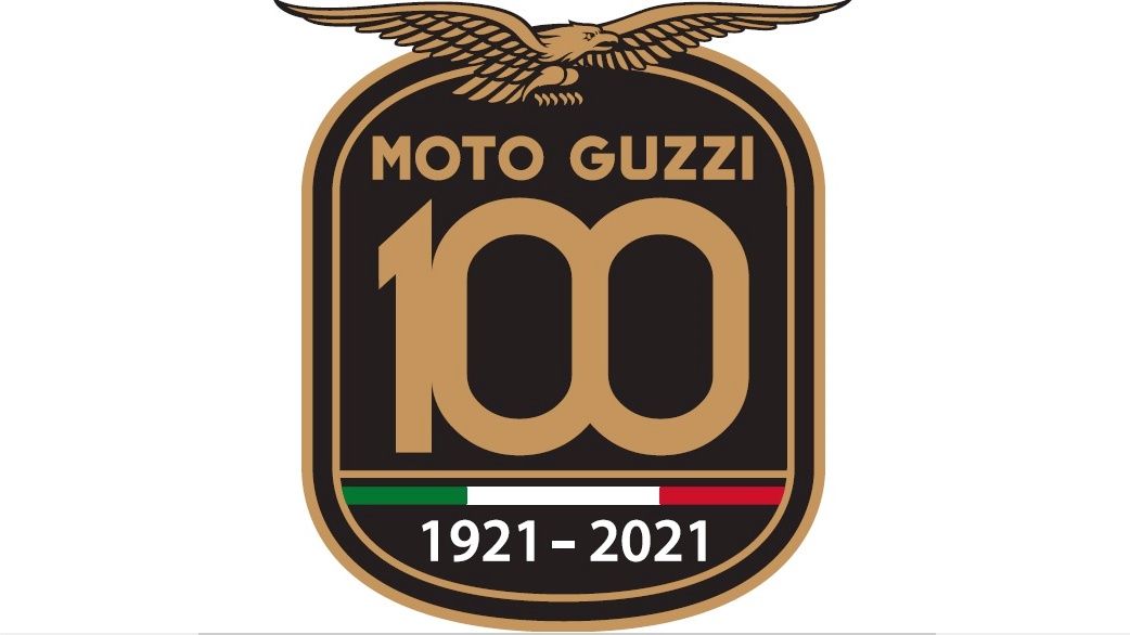 El logo del 100 aniversario de Moto Guzzi