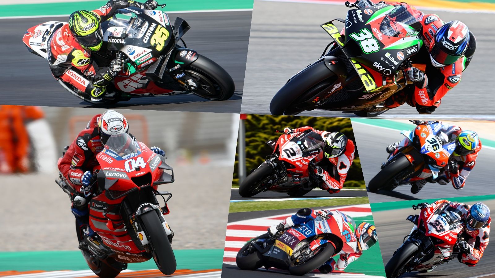 Andrea Dovizioso, Cal Crutchlow, Bradley Smith, Leon Camier, Leandro Mercado, Alex De Angelis o Marco Melandri son algunas de las ausencias de 2021