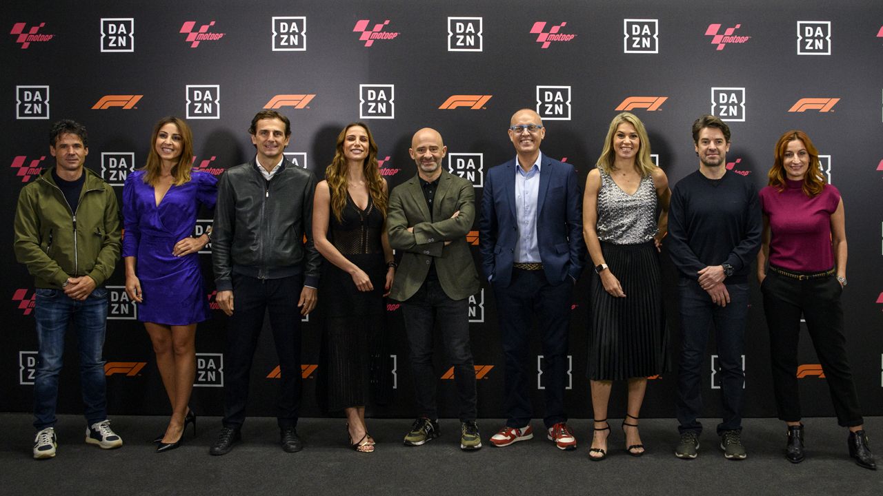 Los equipos de DAZN de MotoGP y Fórmula 1.