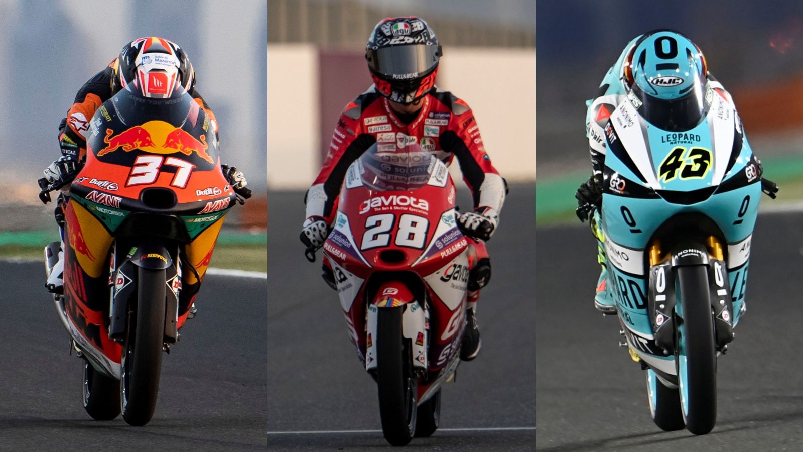 Pedro Acosta, Izan Guevara y Xavi Artigas, tres rookies que prometen mucho en Moto3 2021
