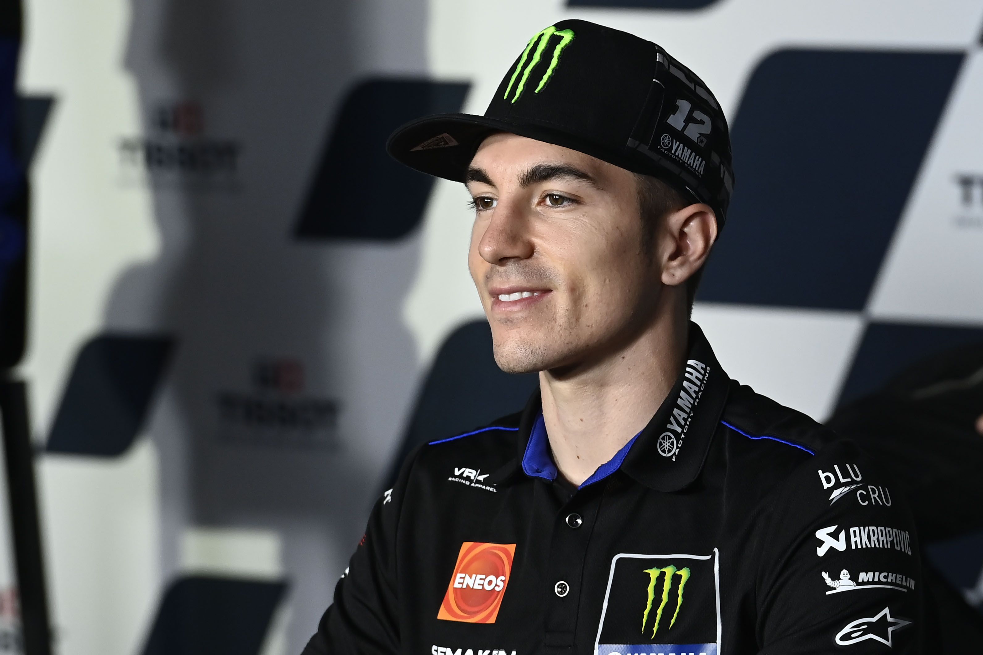 Maverick Viñales durante la rueda de prensa del Gran Premio de Doha.