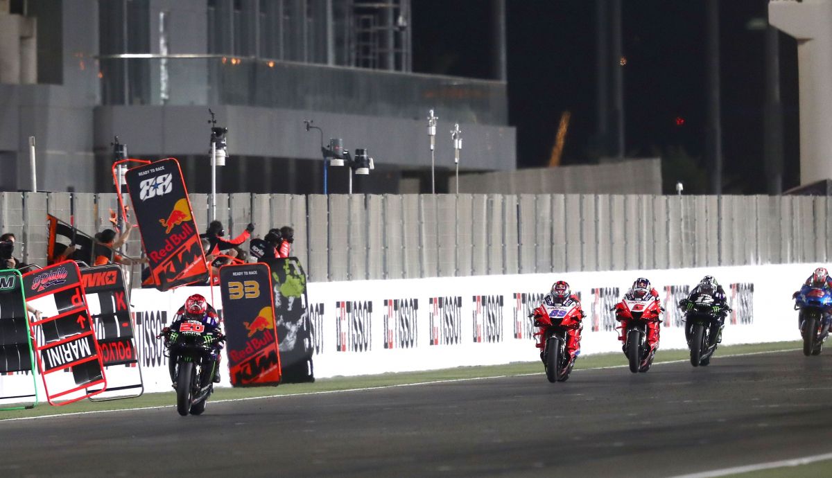 Fabio Quartararo se escapa del cuarteto formado por Jorge Martín, Johann Zarco, Maverick Viñales y Álex Rins Fabio Quartararo se escapa del cuarteto formado por Jorge Martín, Johann Zarco, Maverick Viñales y Álex Rins