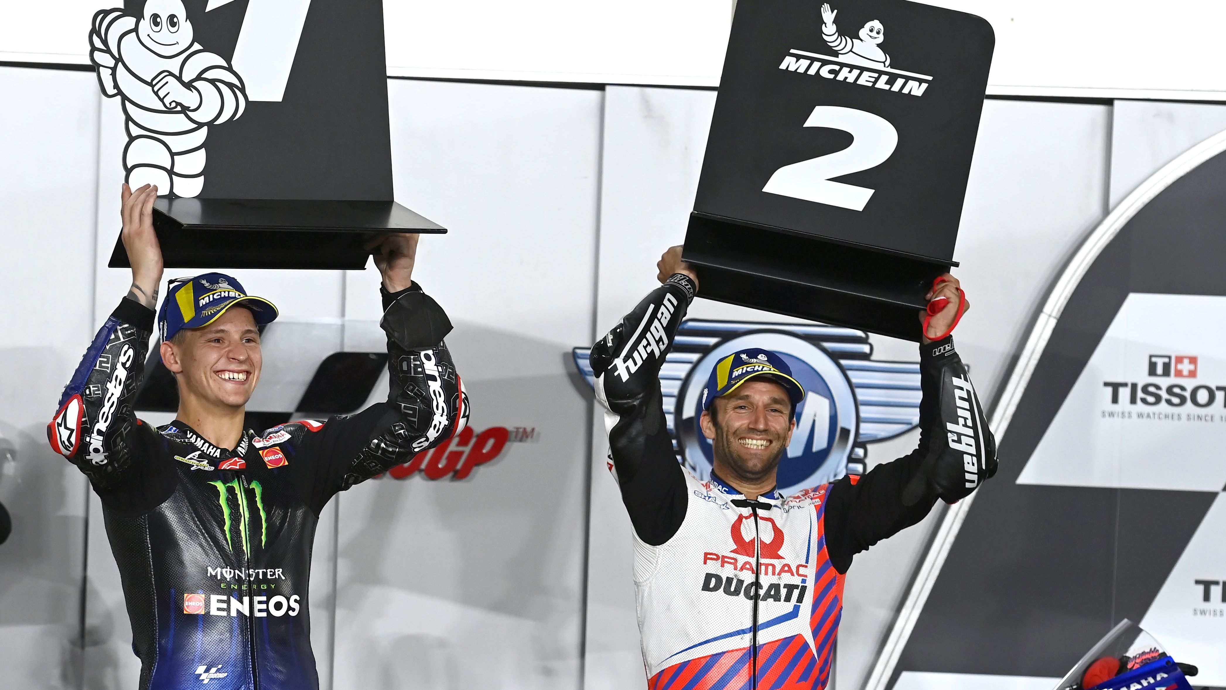 Fabio Quartararo y Johann Zarco firmaron el prmier doblete francés en la historia de la clase reina