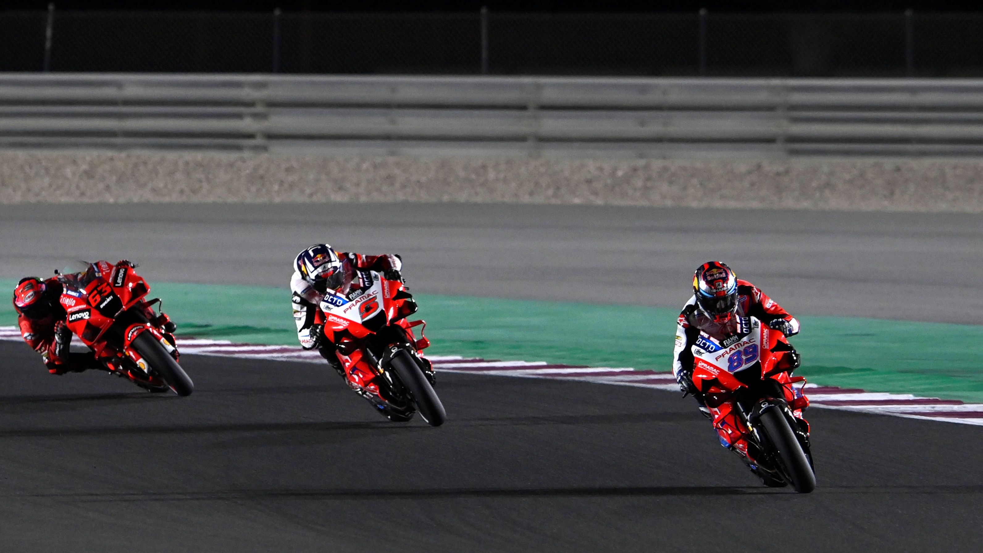 Jorge Martín lidera un triplete momentáneo de Ducati ante Johann Zarco y Pecco Bagnaia
