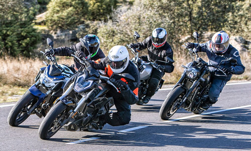Comparativa naked 500 A2: Benelli Leoncino 500, Brixton Crossfire 500, Honda CB500F, Voge 500R
