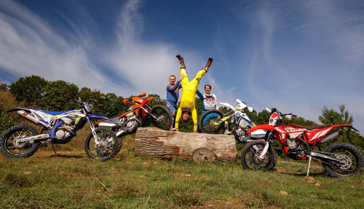 Comparativa enduro 4T 2021: Beta RR 390, Husqvarna FE 350, KTM 350 EXCF y Sherco SEF 300 Factory Comparativa enduro 4T 2021: Beta RR 390, Husqvarna FE 350, KTM 350 EXCF y Sherco SEF 300 Factory