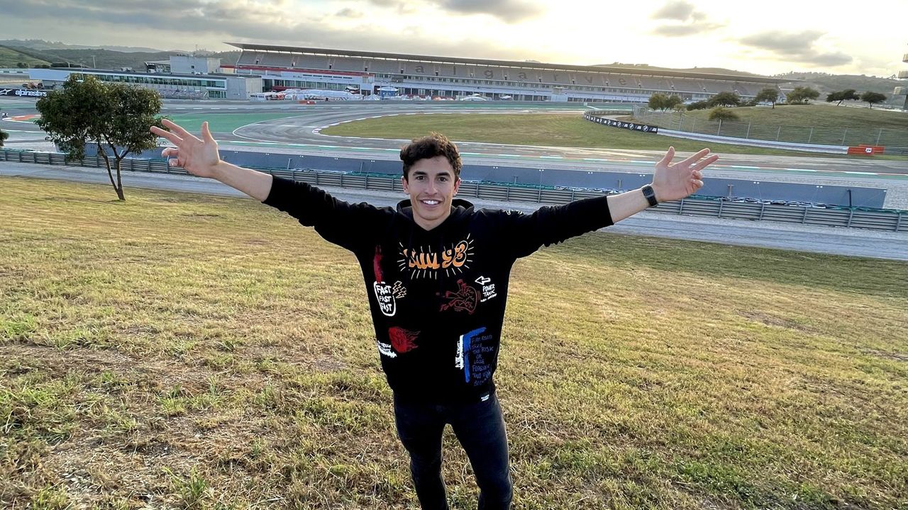 Marc Márquez compartió esta foto de Portimao en sus redes sociales (@marcmarquez93)