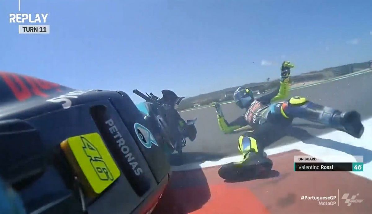 caida valentino rossi portimao caida valentino rossi portimao