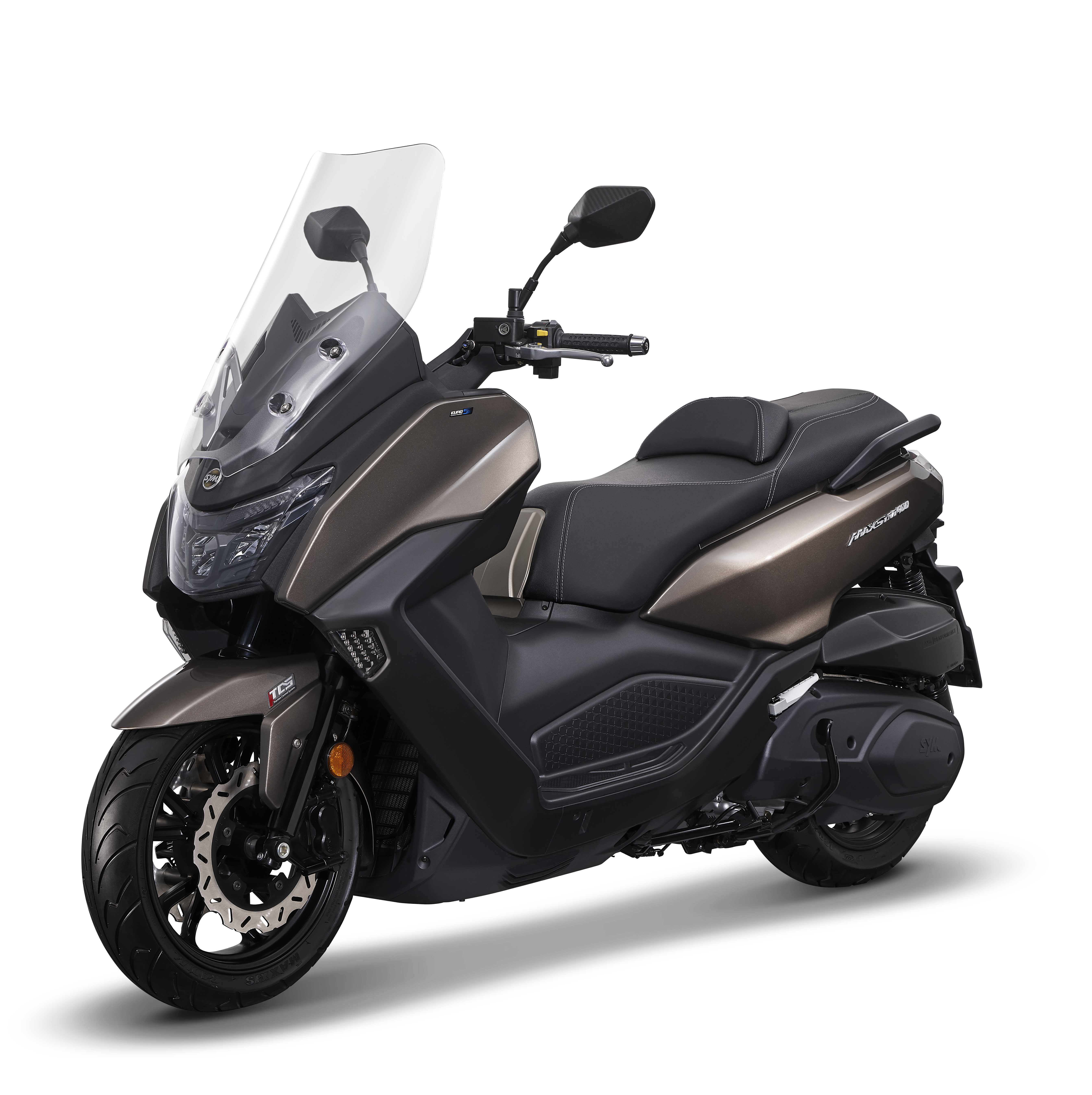 SYM maxsym 400 vista 34 izquierdo bronce con visor