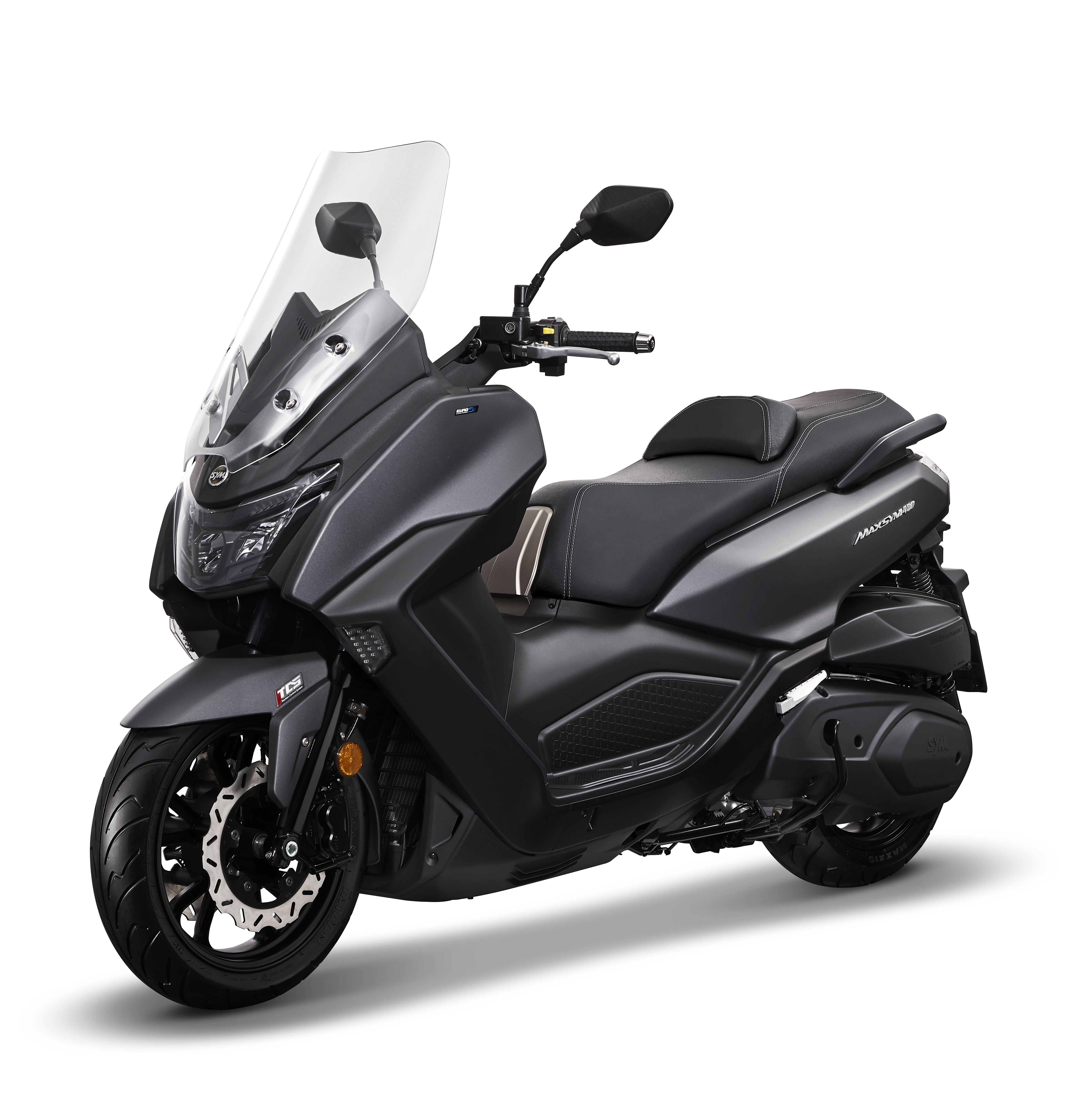 SYM maxsym 400 vista 34 izquierdo negro con visor