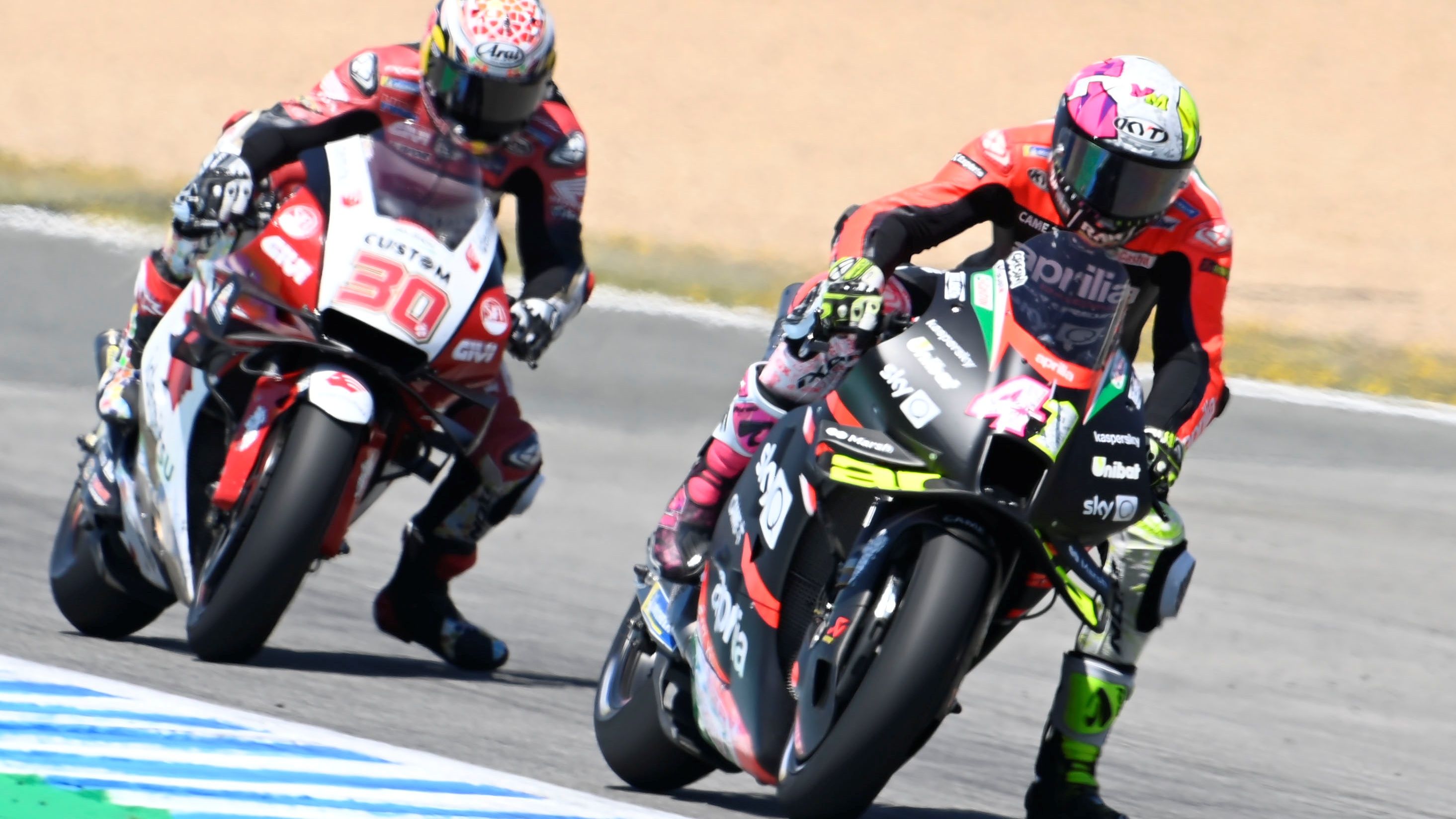 Aleix Espargaró y Takaaki Nakagami