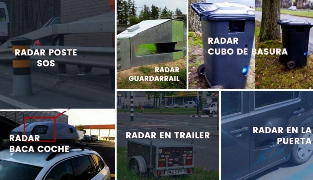 Algunos de los radares que son bulos... o no multan en España. Algunos de los radares que son bulos... o no multan en España.