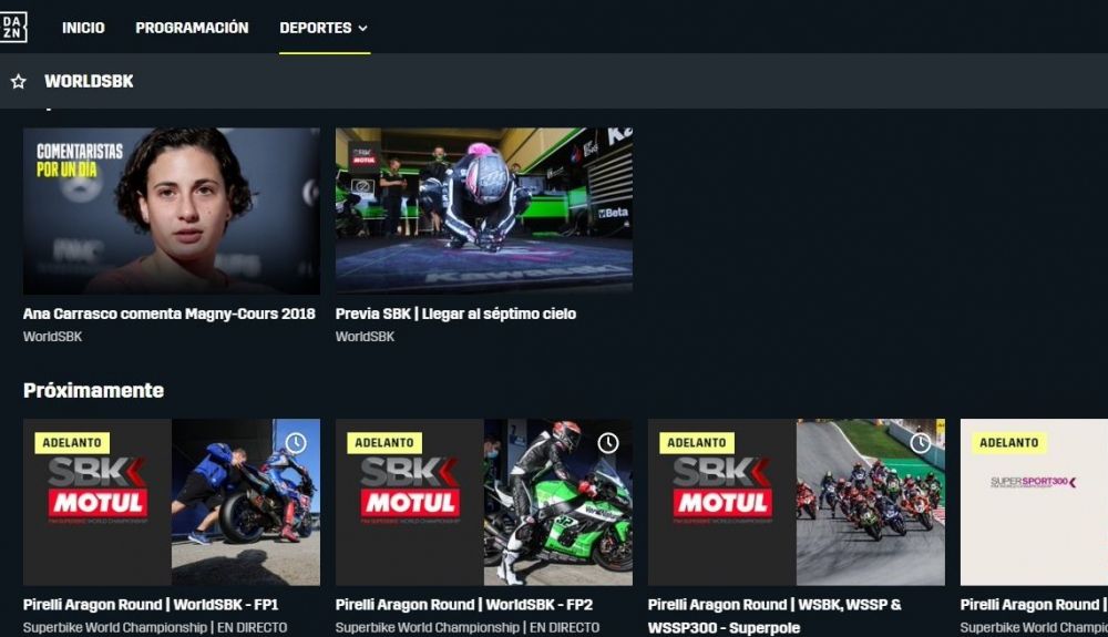 Superbike 2021 se podrá ver en DAZN Superbike 2021 se podrá ver en DAZN