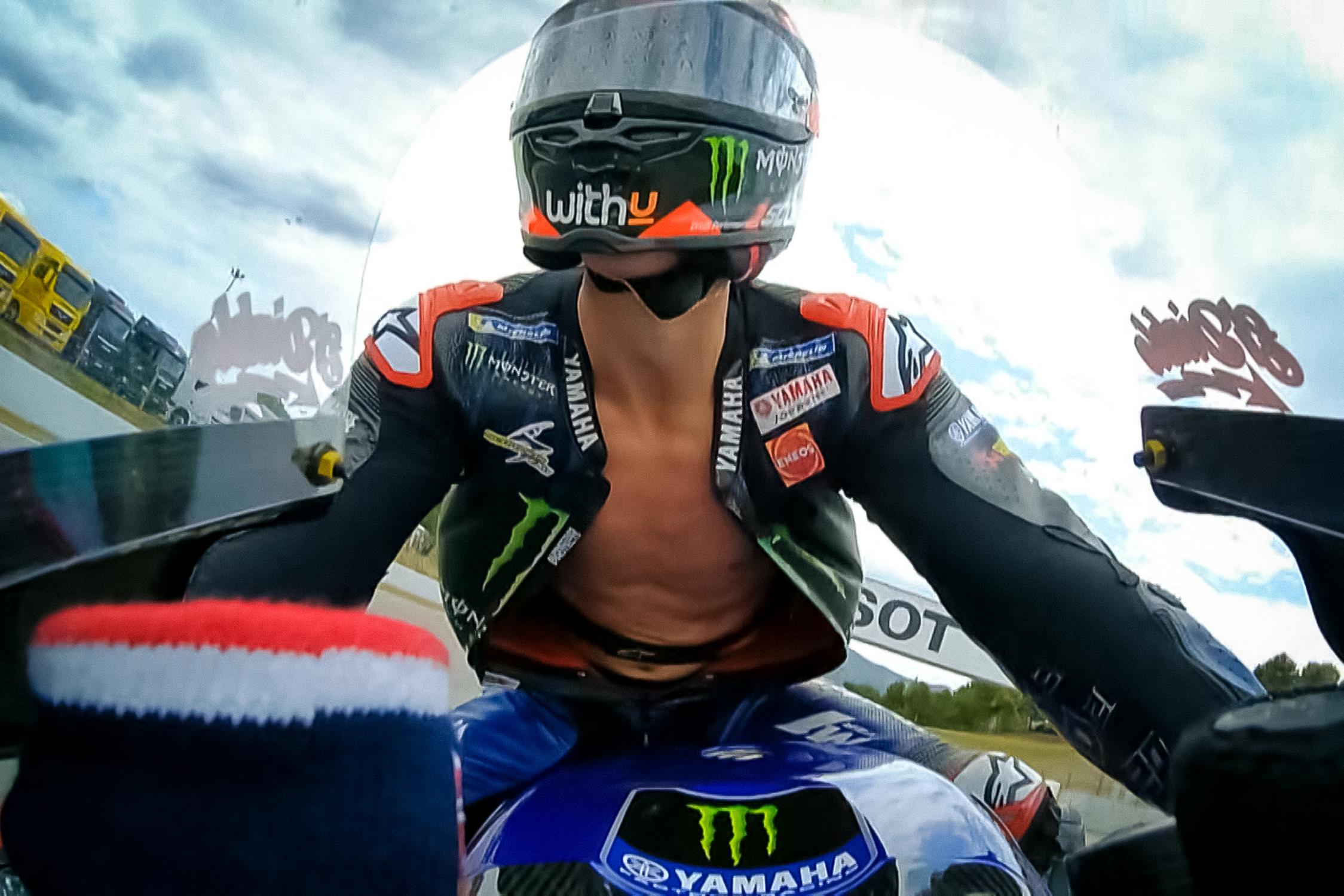 Fabio Quartararo explica el lío con la cremallera: “A final de recta el cuerpo se iba para atrás”
