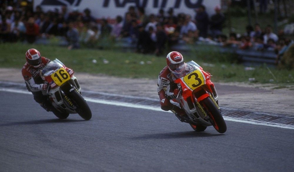 Eddie Lawson en el Circuito del Jarama en 1988 en una carrera de 500cc. Fuente: Gold & Goose